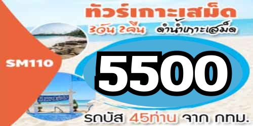 ทัวร์เกาะเสม็ด ดำน้ำเกาะเสม็ด 5,500 บาท จาก กทม.รถบัส